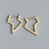 Geometric Irregular Lightning Bolt S925 Sterling Silver Hoop Earrings BC0991-5