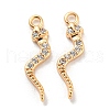 Brass Micro Pave Cubic Zirconia Pendants KK-E090-03G-1