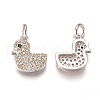 Brass Micro Pave Cubic Zirconia Charms ZIRC-I038-10P-2