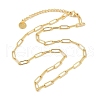 Rack Plating Brass Paperclip Chain Necklaces X-NJEW-Q348-01G-2