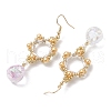 GLass Dangle Earrings EJEW-MZ00255-03-4