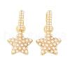 Real 18K Gold Plated Baroque Brass Hoop Earrings for Women EJEW-S232-02G-03-2