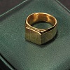 Square Stainless Steel Finger Rings WGB1DFB-32-1