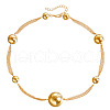 Alloy & Plastic Round Beads Link Chain Necklaces for Women WG2709A-03-3
