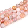 Natural Cherry Blossom Agate Beads Strands G-K310-C07-6mm-2