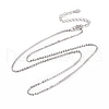 Anti-Tarnish Rhodium Plated 925 Sterling Silver Cable Chains Necklace for Women STER-I021-09P-4