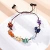 Adjustable Natural Chakra Gemstone Braided Bead Bracelets for Women BJEW-U035-02H-1
