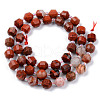 Natural Red Jasper Beads Strands G-R482-24-8mm-2