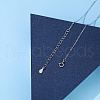 Rhodium Plated 925 Sterling Silver Double Layer Flower Imitation Pearl Pendant Necklaces XB5685-2