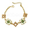 Brass Enamel Link Chain Bracelets for Women FS-WG2B9E4-03-2