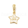 Brass Micro Pave Cubic Zirconia Pendants KK-B059-38G-C-1
