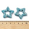 Star Shape Polymer Clay Rhinestone Beads CLAY-NH0001-06K-3