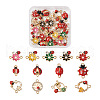 26Pcs 13 Styles Alloy Enamel Connector Charms ENAM-PJ0001-09-1