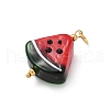 304 Stainless Steel with Handmade Lampwork Pendants STAS-S179-01G-B-2