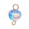 304 Stainless Steel Open Jump Rings and Glass Beads Connector Charms PALLOY-JF03598-01-3
