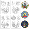 4 Sheets 11.6x8.2 Inch Stick and Stitch Embroidery Patterns DIY-WH0455-197-1