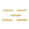Brass Micro Pave Clear Cubic Zirconia Connector Charms KK-E068-VB075-4