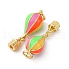 Brass Enamel Pendants KK-Q098-06G-2