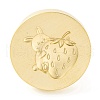 Golden Tone Round Wax Seal Brass Stamp Heads AJEW-Z034-01G-03-2