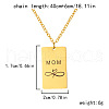 Mother's Day 304 Stainless Steel Rectangle with Heart Pendant Necklaces for Women FS-WG8A099-02-1