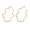 304 Stainless Steel Wavy Stud Earrings EJEW-R028-02G-4