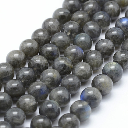 Natural Labradorite Beads Strands G-P326-01-6mm-1
