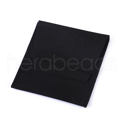 Microfiber Jewelry Envelope Pouches with Flip Cover PAAG-PW0010-002B-1