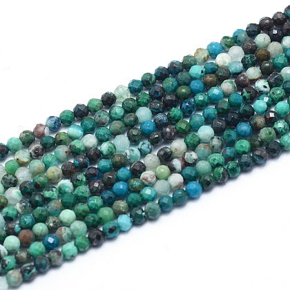 Natural Chrysocolla Beads Strands G-G823-13-3mm-1