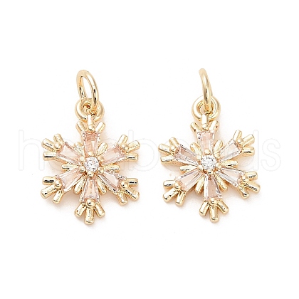 Brass Micro Pave Cubic Zirconia Pendants KK-B133-05G-01-1