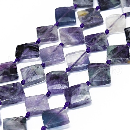 Natural Fluorite Beads Strands G-F725-30-1