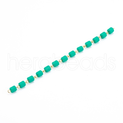 Handmade Polymer Clay Beaded Chain AJEW-JB00926-06-1