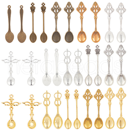  30Pcs 15 Style Alloy Pendants FIND-PH0007-20-1