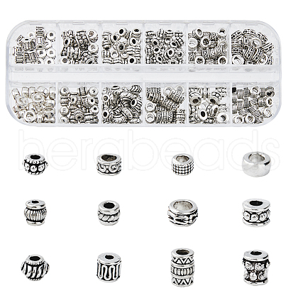 DICOSMETIC 250Pcs 12 Style Tibetan Style Alloy Beads FIND-DC0005-28-1