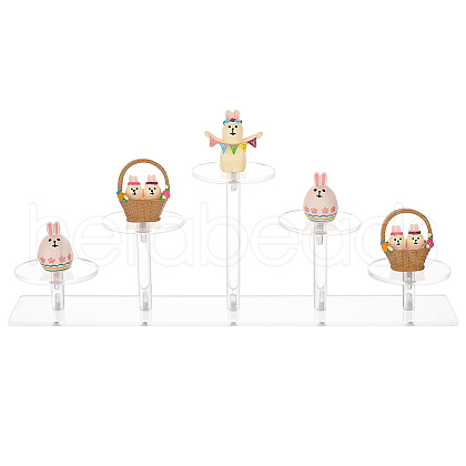 5-Tier Acrylic Action Figures Organizer Display Risers ODIS-WH0002-65-1