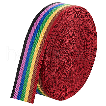 BENECREAT 10 Yards Candy Color Polycotton Ribbon OCOR-BC0006-96A-1