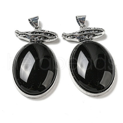 Natural Obsidian Big Pendants G-Z050-09C-1
