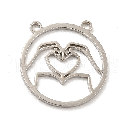 Non-Tarnish 201 Stainless Steel Outline Pendants STAS-E175-02P-1