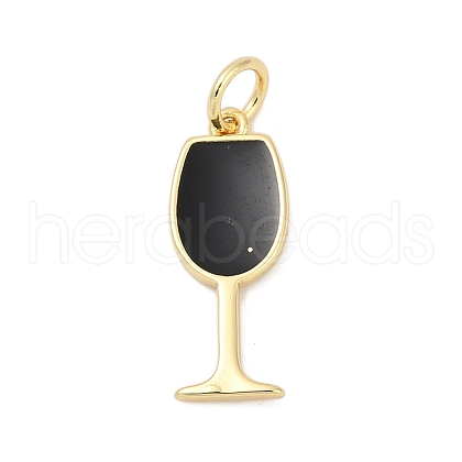 Brass Enamel Pendants KK-U062-02B-04-1