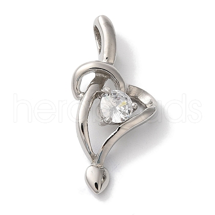 304 Stainless Steel Pendants STAS-Z075-34P-1