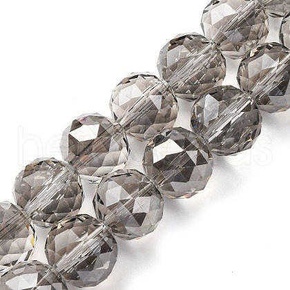Transparent Electroplate Glass Beads Strands EGLA-N002-34F-F02-1
