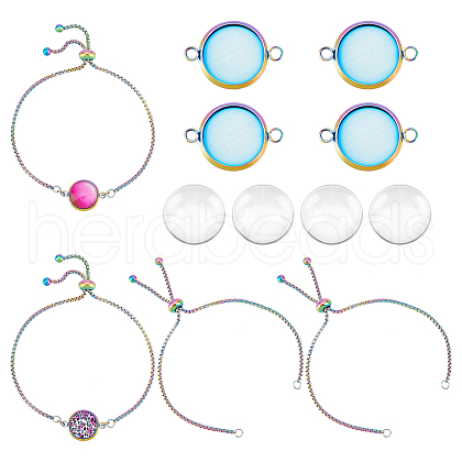 Unicraftale DIY Blank Dome Link Bracelet Making Kit DIY-UN0005-33-1