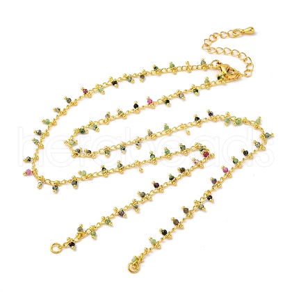 Brass Cable Chain Necklace Making KK-K337-12G-01-1