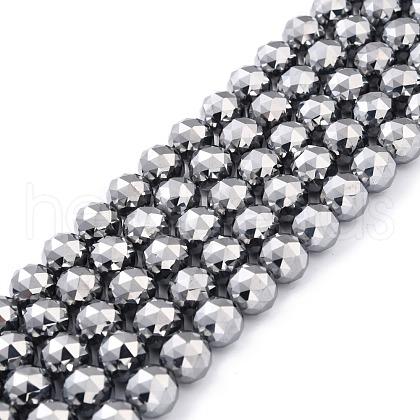 Natural Terahertz Stone Beads Strands G-D461-13D-1