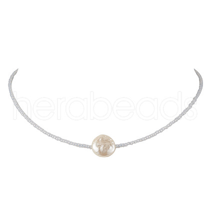 Glass Seed Beaded Necklaces NJEW-JN04921-1