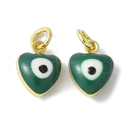 Brass Enamel Charms KK-S518-03B-G-1
