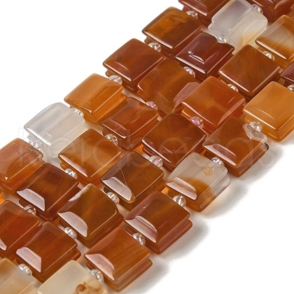 Natural Red Agate Beads Strands G-L596-A21-01-1