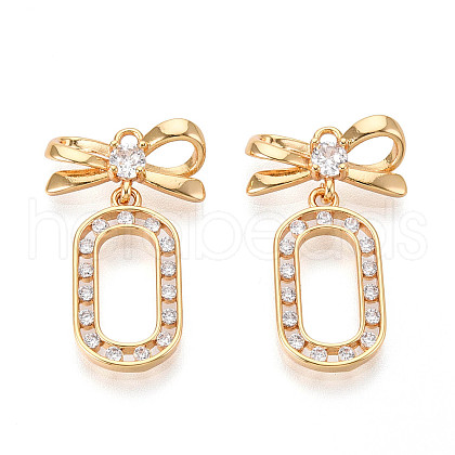 Brass Micro Pave Cubic Zirconia Pendants KK-N263-48G-1