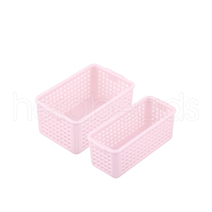 2Pcs PVC Storage Basket Miniature Ornaments PW-WGB3802-02-1
