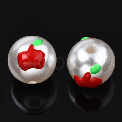 ABS Plastic Imitation Pearl Beads KY-N015-100-1