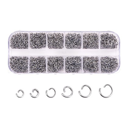 Tarnish Resistant Mixed 304 Stainless Steel Jump Rings STAS-X0014-B-1